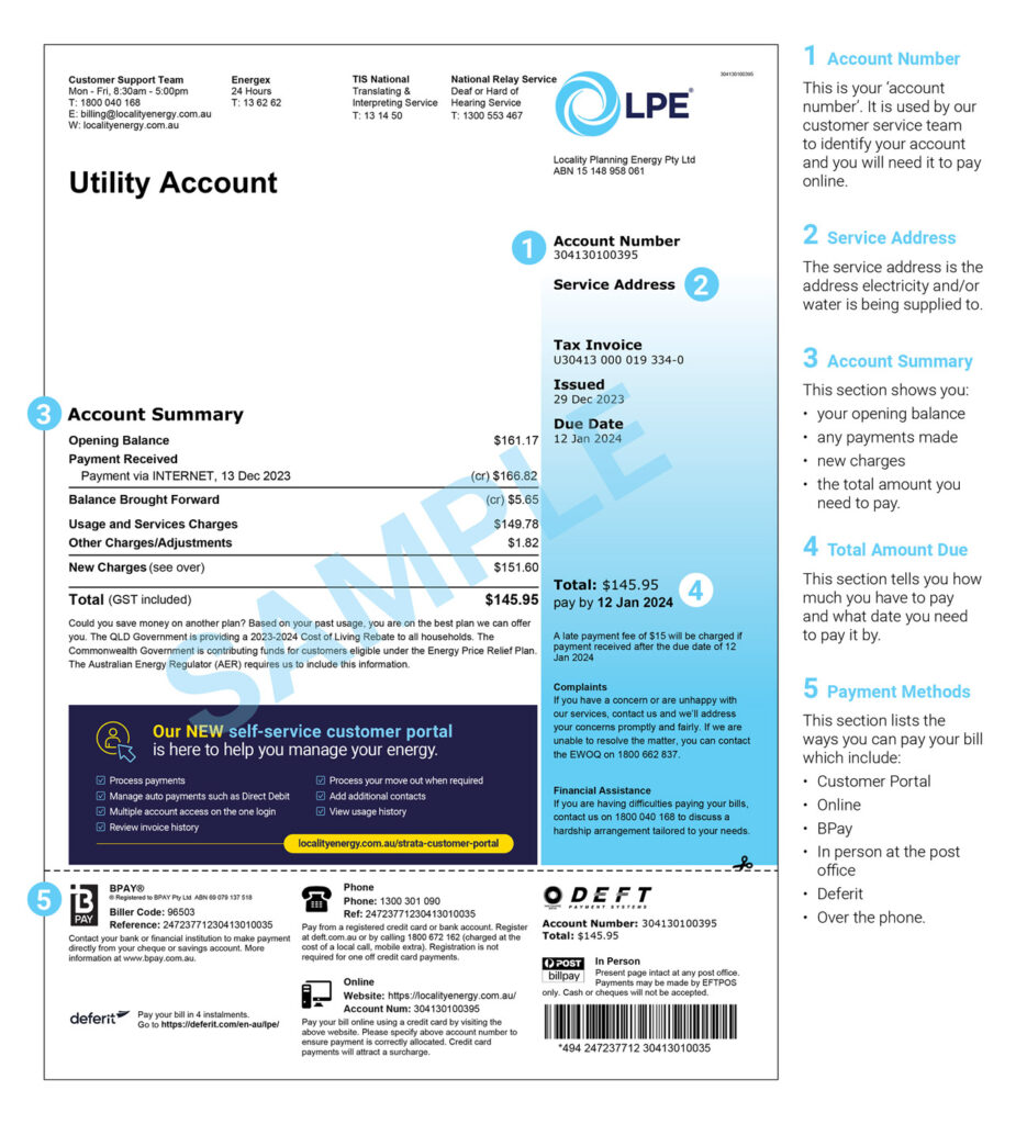 How To Read Your Bill - Locality Energy